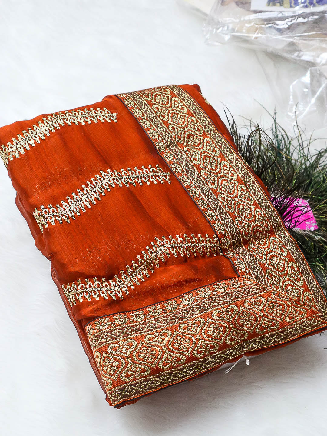 Embroidery Work Fancy Designer Saree