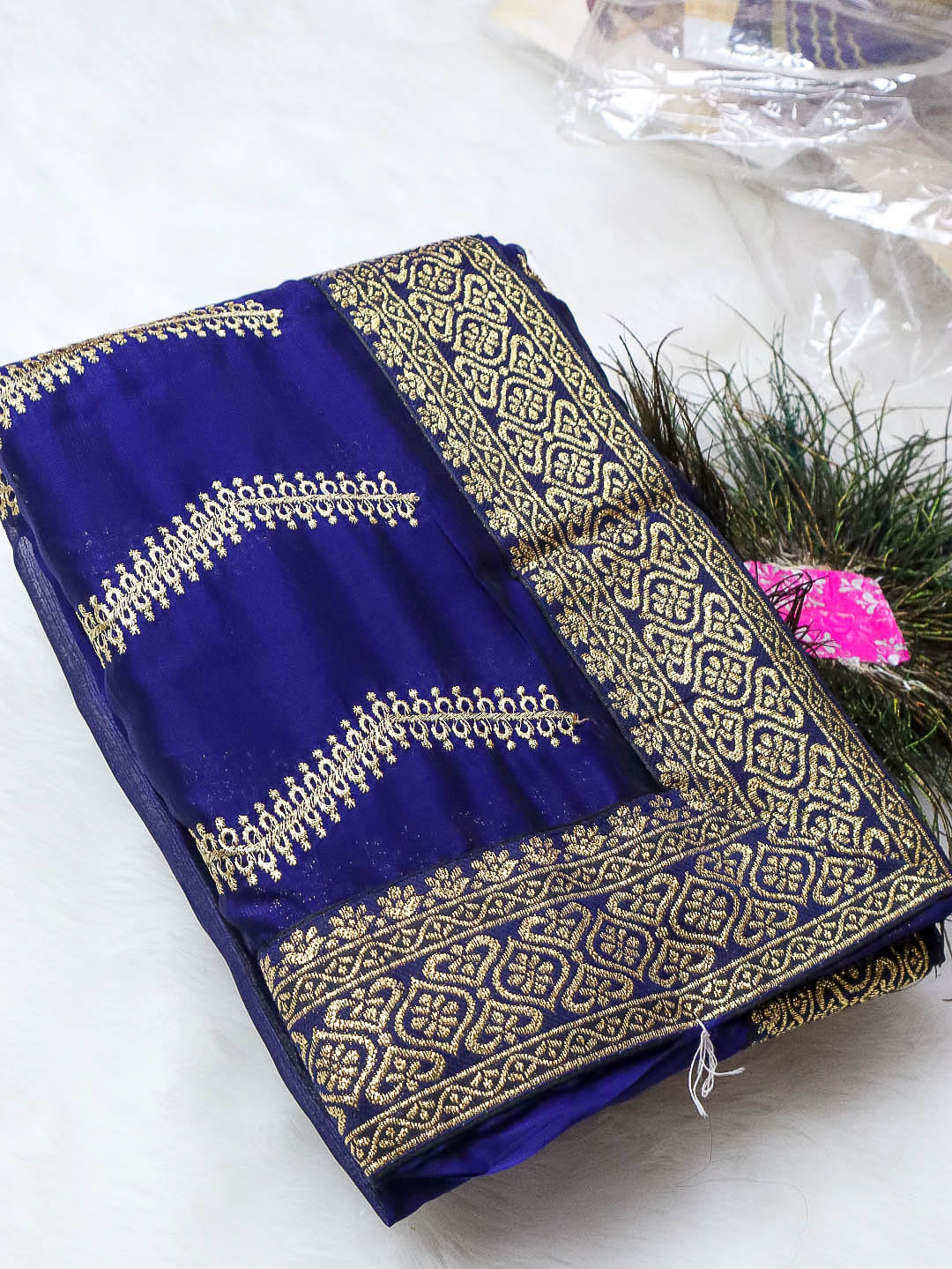 Embroidery Work Fancy Designer Saree