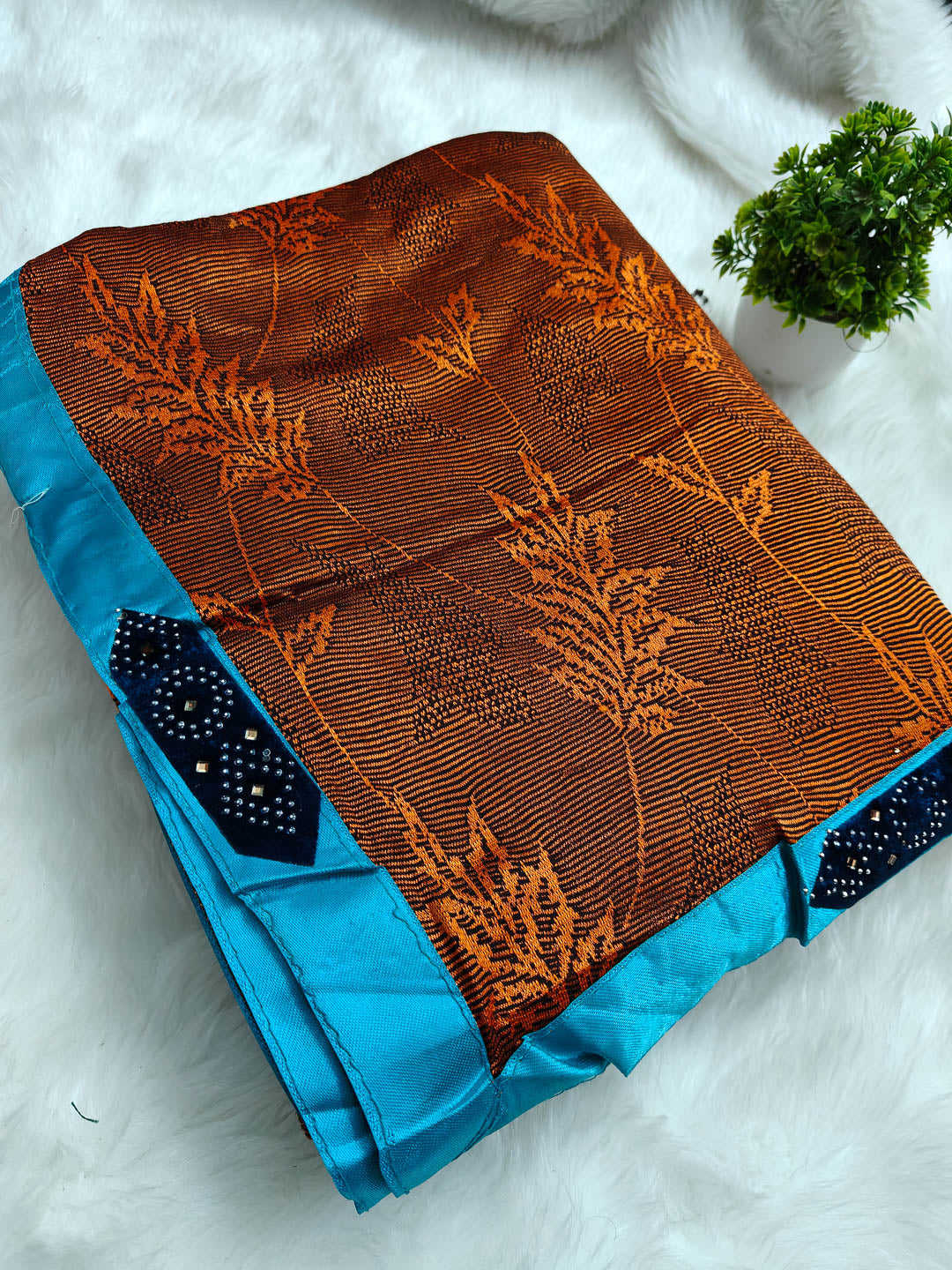 Fancy Designer Sarees With Semi Stictched Blouse