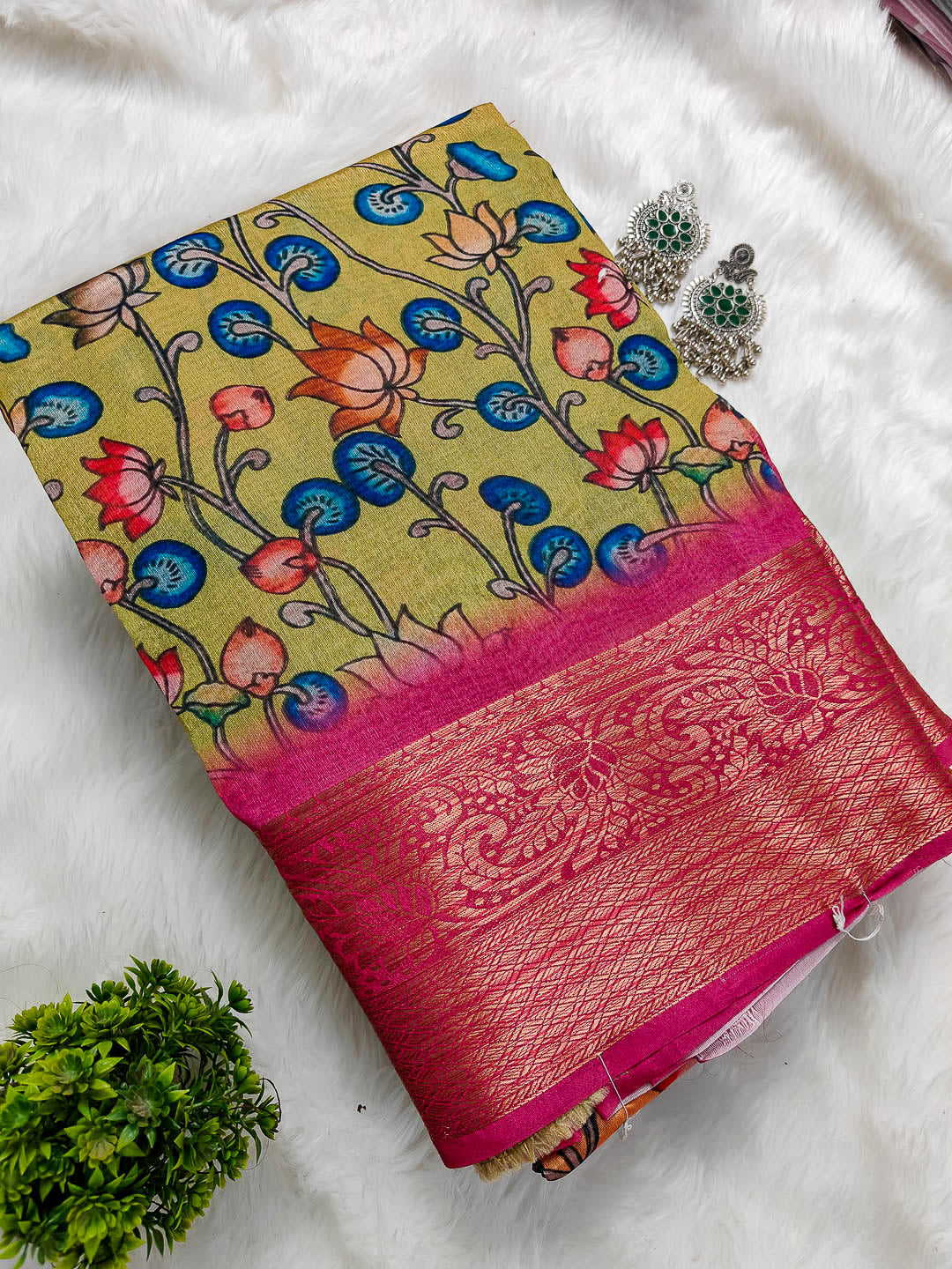 Kalamkari Silk Cotton Saree