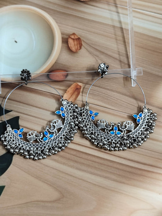 Chandbali Earrings For Women (Peacock Design)