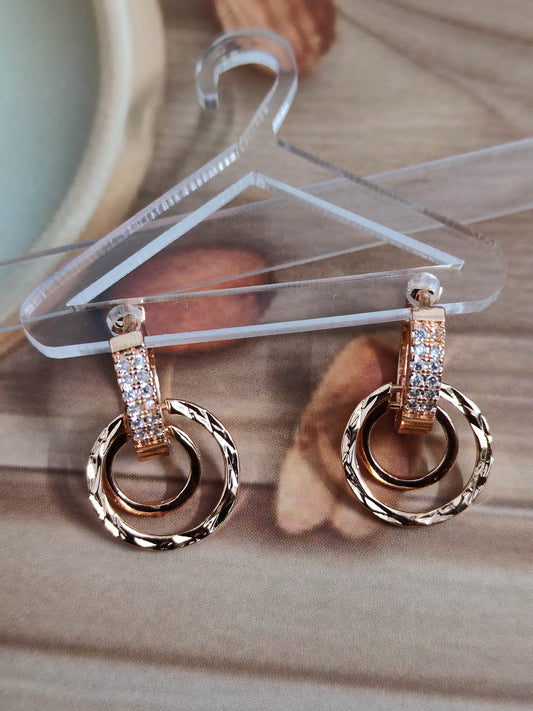 Gold Covering Hoop Earrings For Women