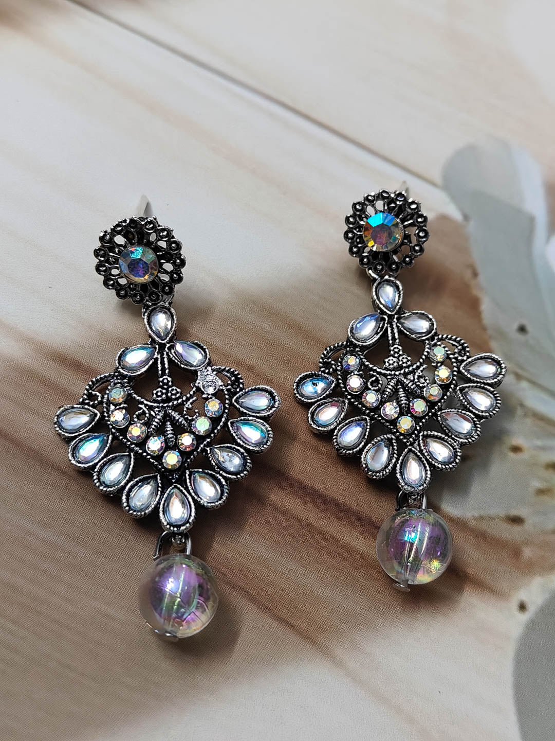 Multi Color Oxidised Earrings For Women