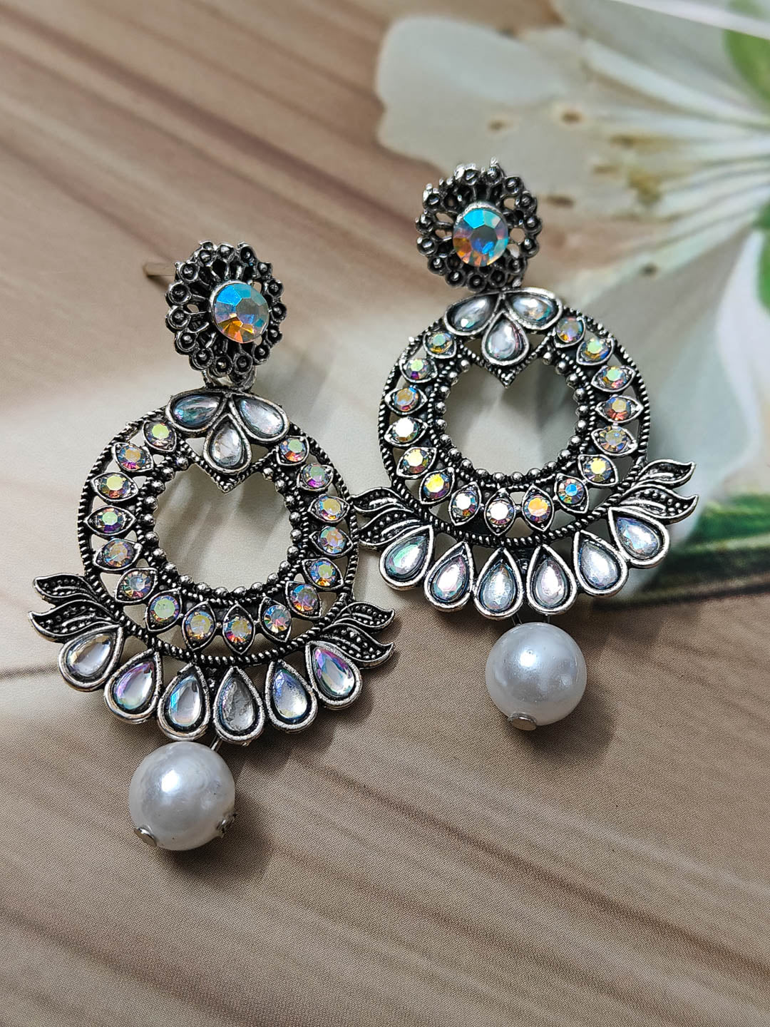 Multi Color Oxidised Earrings For Women