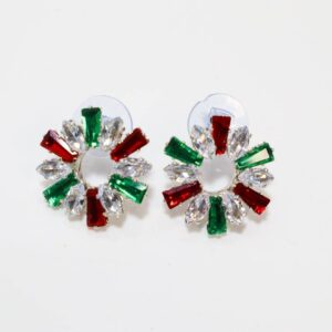 Multicolor Cubic Zirconia/American Diamond Studs Earrings For Women