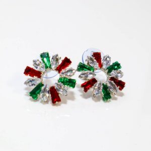 Multicolor Cubic Zirconia/American Diamond Studs Earrings For Women