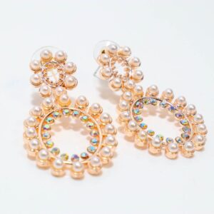 Rose Gold Pearls Hoop Earrings Earrings For Women