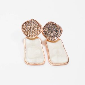 White Artificial Stone Drop Earrings Earrings For Women