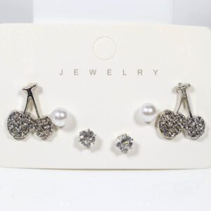 Silver Pearls Drop Earrings Silver Plated Earrings for Women & Girls