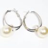 White Pearls Drop Earrings Silver Plated Earrings for Women & Girls