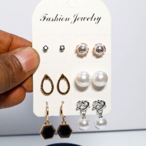 Combo Pack Of 6 Stud Earrings For Women and Girls