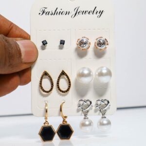 Combo Pack Of 6 Stud Earrings For Women and Girls