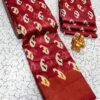 Red Fancy Printed Cotton Sarees