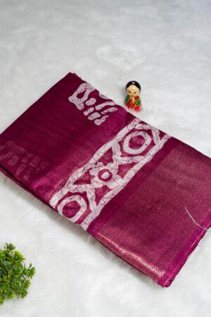 Purple Dola Silk Cotton Saree