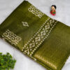 Green Dola Silk Cotton Saree