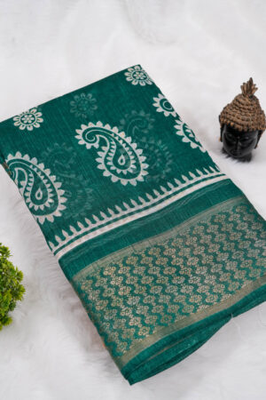 Green Dola Silk Cotton Saree