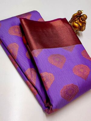 Purple Bridal Soft Silk Sarees