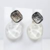 white monalisa earrings for women